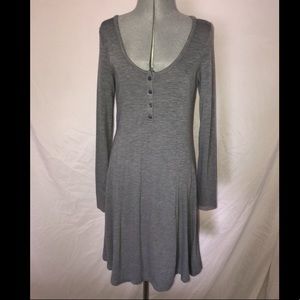 Gray scoop neck dress